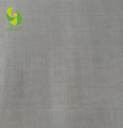 泰安润棉纺织厂家直销 精梳竹纤维棉纱布面料双层方格纱布坯布